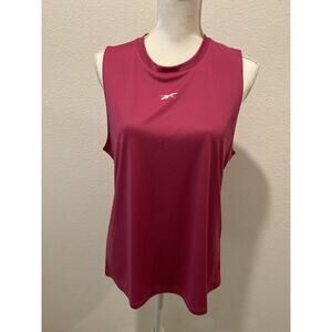 Reebok Womens Active Identity Performance Logo Tech Tank Training Top Proud Pink